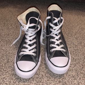 Black high top converse
